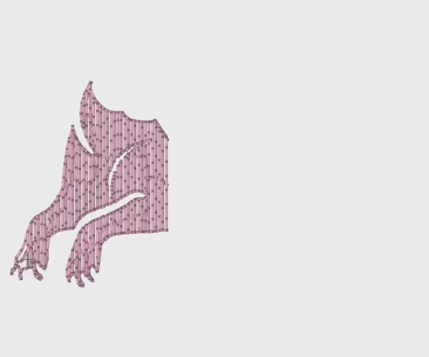 Panther Monogram Frame Embroidery Design (Digital Download)