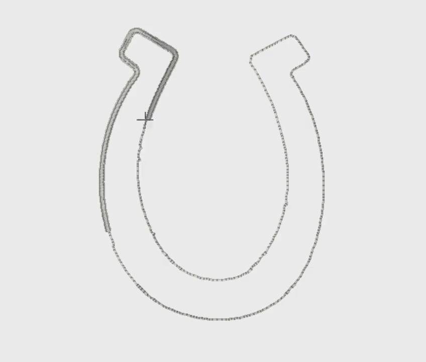 Horseshoe Embroidery File: Monogram Frame (9 Formats - Instant Download)