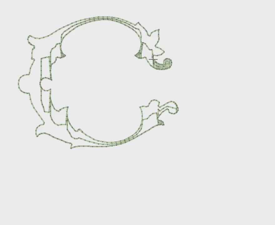 Vintage Wedding Monogram Embroidery Font: .bx + 9 File Types