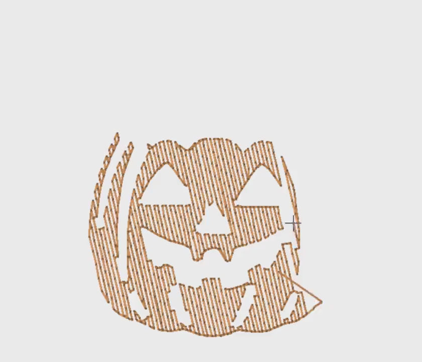 Jack-o'-Lantern Embroidery Design: Halloween Treat Bag, Coquette Bow