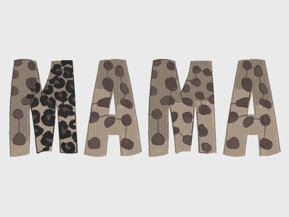 Mama Cheetah Embroidery Design: 7" & 10" (Instant Download)