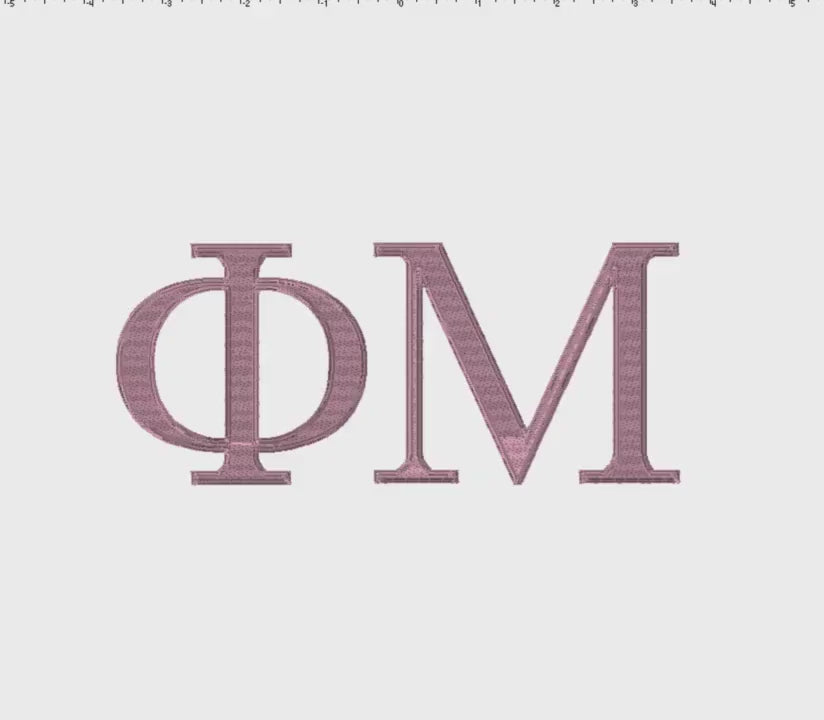 Greek Embroidery Font: 3 Sizes, 9 Stitch Formats + bx