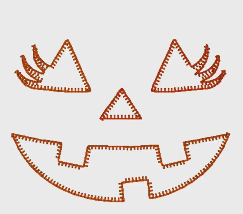 Jack-o'-Lantern Girl Applique Designs: Halloween Embroidery Files (10 Stitch Formats, SVG Included)