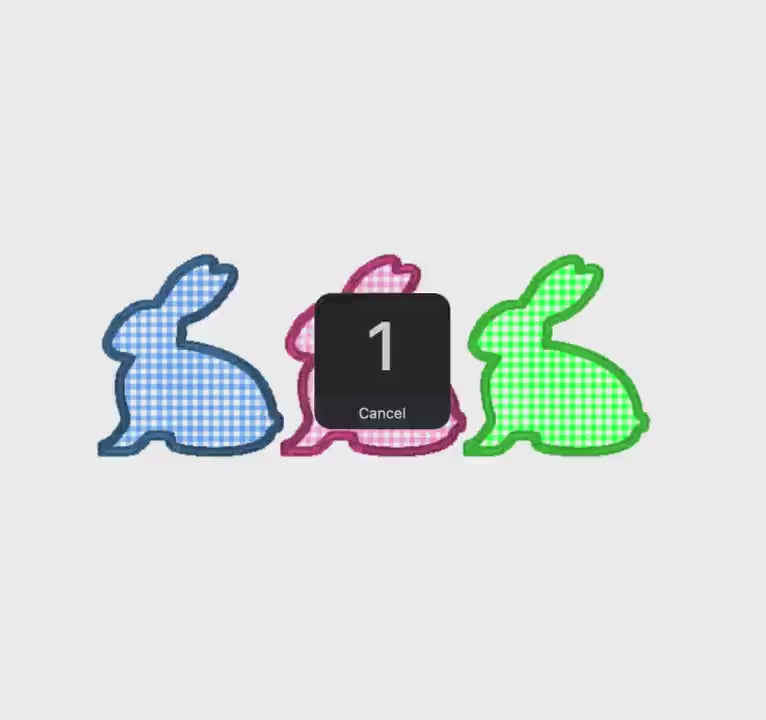 3 Easter Bunnies Appliqué Embroidery Design Download 2 Sizes 9 Sew File Formats
