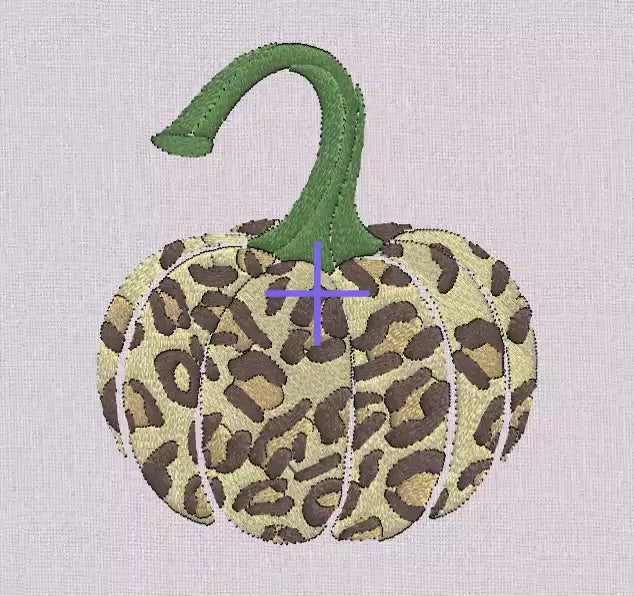 Leopard Pumpkins 2 Sizes Embroidery File 10 Stitch Formats Fall Animal Print Design