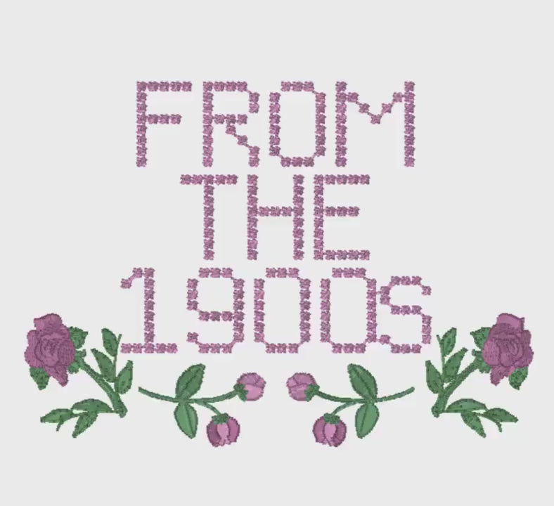 From the 1900s Cross Stitch Floral Embroidery Design: 8 Stitch Formats for Instant Download Machine Sew Outs