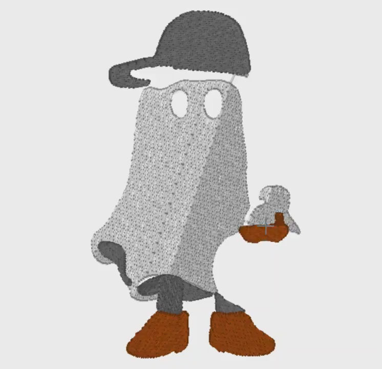 Boy Ghost Halloween Embroidery Design: Trick or Treat Pumpkin (2 Design Bundle)
