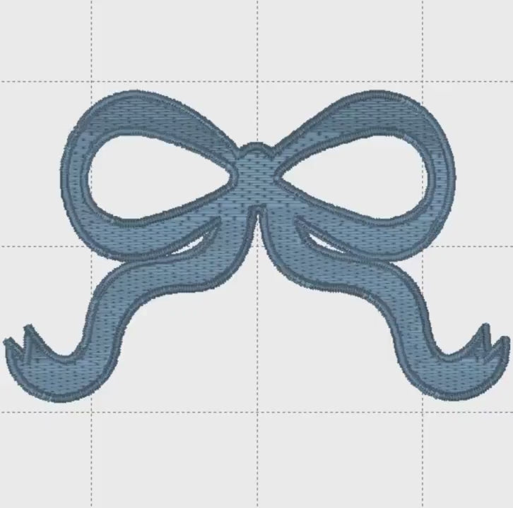 Coquette Bow Embroidery File: Monogram Frame (3 & 5 Inch) (Digital Download)