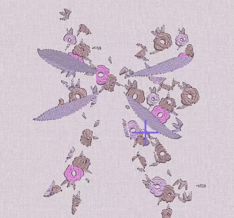 Floral Bow Embroidery Design: Dainty Flowers Stitch File (4 Inch, 10 Formats, Instant Download)