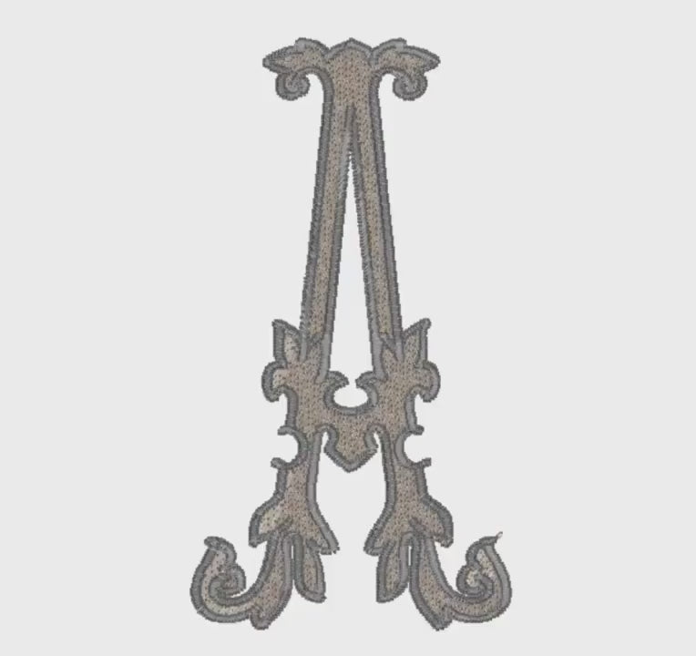 Florence Antique Monogram Embroidery Font (4 and 8 inch) (Digital Download)