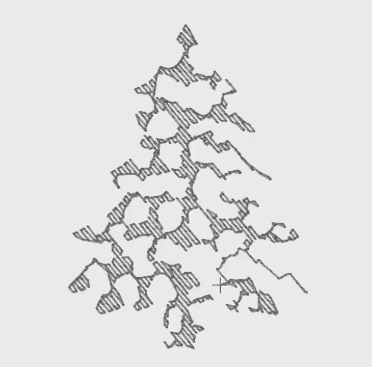 Leopard Christmas Tree Embroidery File 10 Stitch Formats Fall Animal Print Design