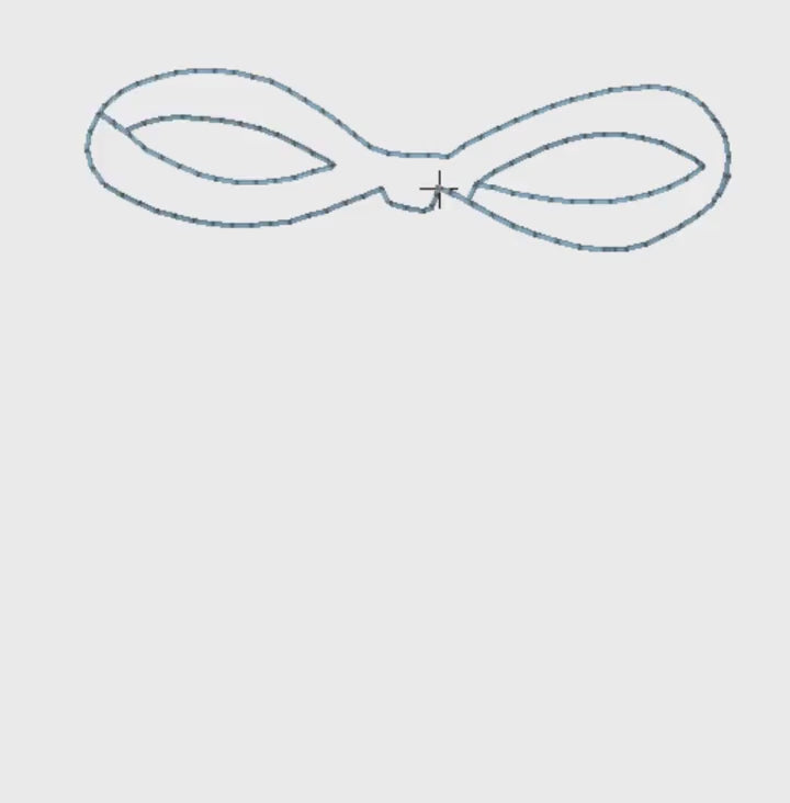 2 Sizes Coquette Ribbon Bow Embroidery Design: Preppy Monogram Topper