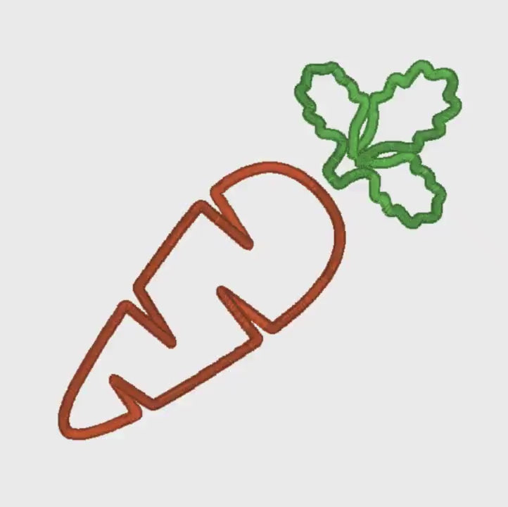 Easter Carrot Appliqué Design: Embroidery File (Digital Download)