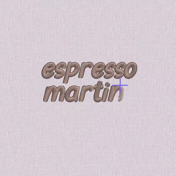 Espresso Martinis Candy Heart Embroidery Design (Instant Download)