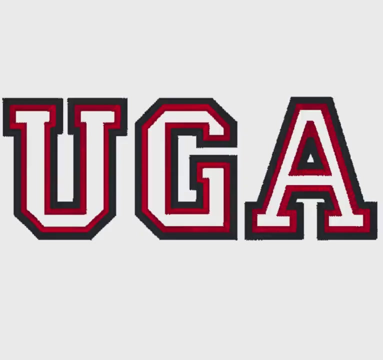 Varsity Block Double Layer Embroidery Font (2-6 Inch 9 Formats + .bx File)