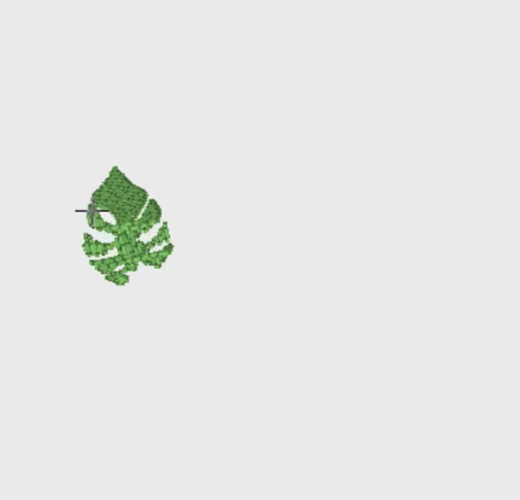 Bamboo Palm Leaves Monogram Frame Embroidery Design (Digital Download)