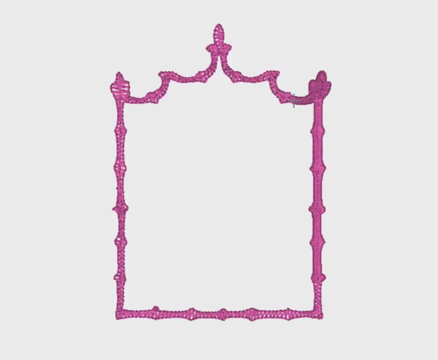Chinoiserie Lemon Topiary Embroidery Design: Coquette Bows, Bamboo Frame (Instant Download, 10 Formats)