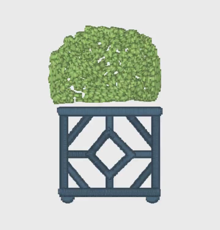 Boxwood Topiary Embroidery Design: 2 Styles, 10 File Formats (Instant Download)