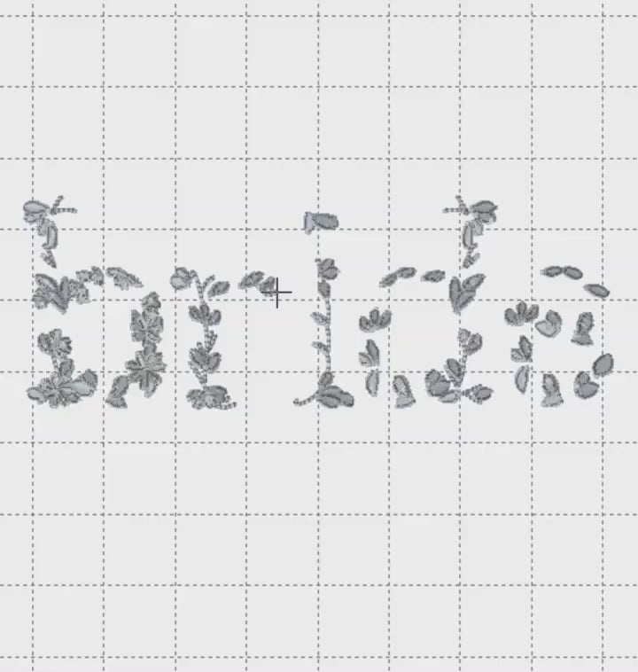 Bride Floral Lettering Embroidery Design (Instant Download)