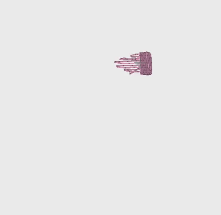 Mini Coquette Ribbon Embroidery File: 2-Inch Instant Download
