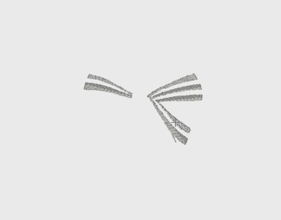 Striped Coquette Bow Embroidery Design: Preppy Stitch Files (7 & 9 inch)