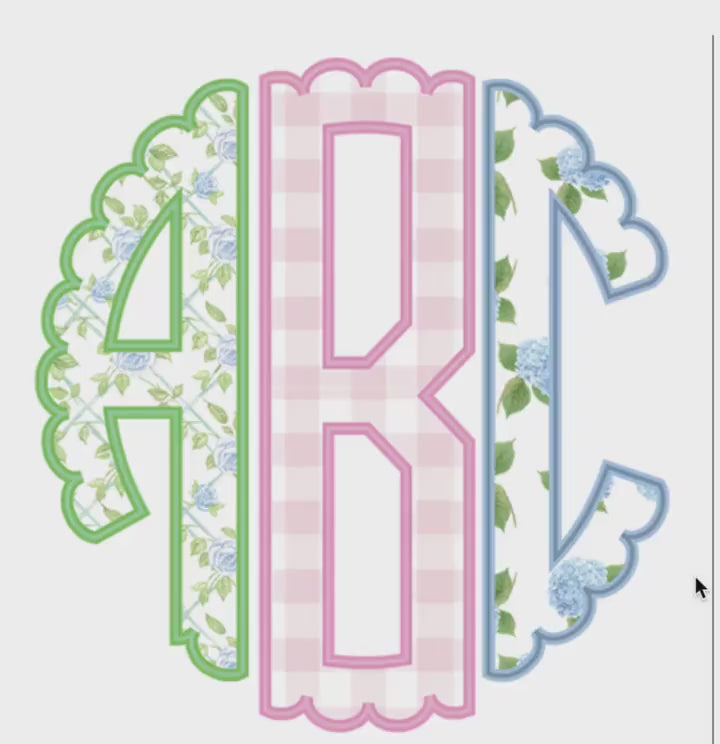 Grandmillennial Scallop Monogram .OTF and PNG Font: Includes 76 Letters + otf font pack