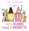 Every Blonde Needs a Brunette Summer Edition PNG T-Shirt Graphic&nbsp;